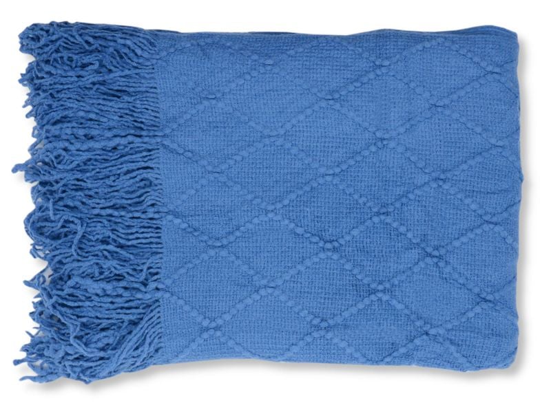 Koc Akrylowy 130X170 - Niebieski zdjęcie 4