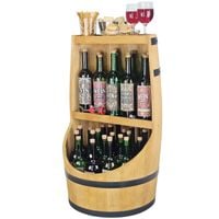Stojak z beczki na butelki wino whisky produkty sklepowe 80x43 jasny dąb