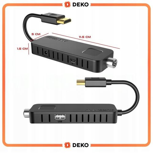 TUNER DVB T2 DEKODER TV NAZIEMNEJ HEVC H265 MINI HDMI FULL HD DO na Arena.pl