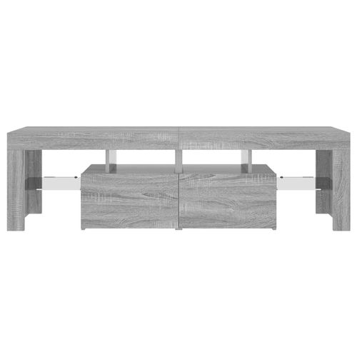 Szafka TV z oświetleniem LED, szary dąb sonoma, 140x36,5x40 cm na Arena.pl