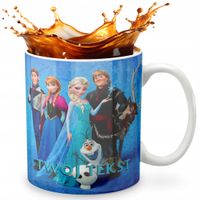 KUBEK 330ml GRAFIKA PREZENT ŚWIĘTA WZÓR - BAJKA KRAINA LODU + IMIĘ