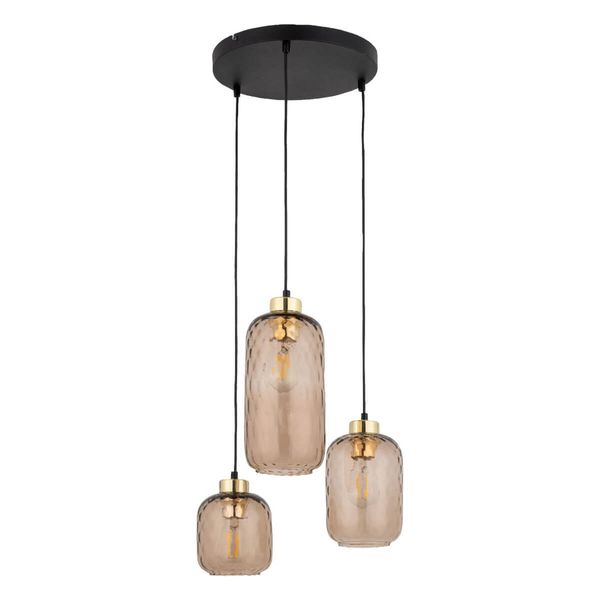 Loftowa lampa wisząca Pescara 4576 TK Lighting szkło złoty bursztynowy czarny zdjęcie 3