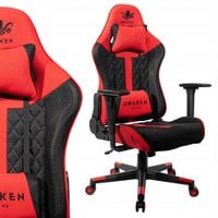 FOTEL GRACZA GAMINGOWY OBROTOWY KRZESŁO BIUROWE DO BIURKA CZERWONY