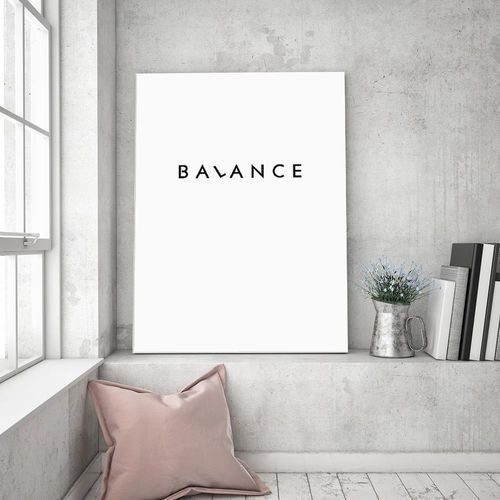 Obraz na płótnie – Canvas, napis balance 60x90 na Arena.pl