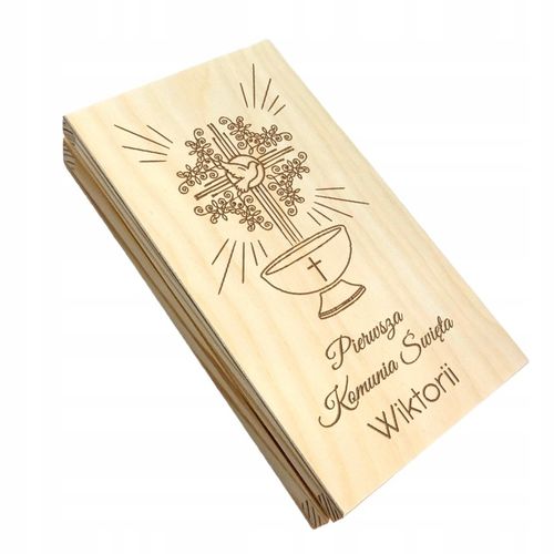 PAMIĄTKA Pierwszej KOMUNII ŚWIĘTEJ prezent pudełko pieniądze KOMUNIA na Arena.pl