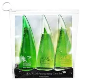 Zestaw żeli aloesowych żel+pianka+żel pod prysznic 3 x 55 ml - Holika Holika