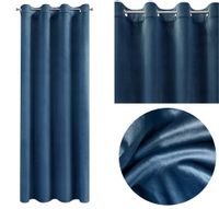 Zasłona Przelotki Welwet Welur 140X250 CM GRANATOWA