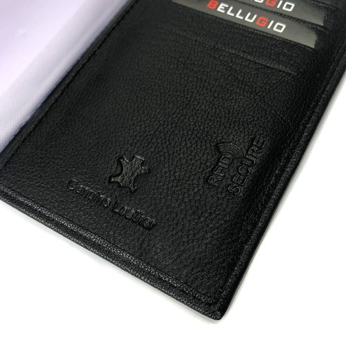Skórzane etui z systemem RFID - czarne na Arena.pl