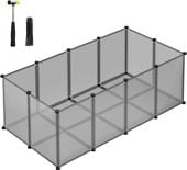 Zagroda dla zwierząt szara 125x63x42 cm modułowy kojec domek
