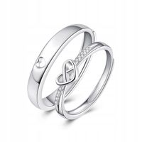 Srebrne OBRĄCZKI ŚLUBNE STAL PARA Regulowane r.UNI