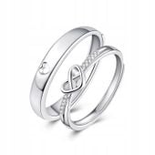 Srebrne OBRĄCZKI ŚLUBNE STAL PARA Regulowane r.UNI