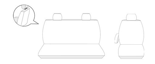 Pokrowce na fotele 2+1 na miarę do Renault Trafic III Opel Vivaro B II na Arena.pl