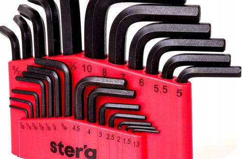 STERG KLUCZE IMBUSOWE KOMPLET KLUCZY IMBUSOWYCH IMBUSÓW IMBUSY ZESTAW 25szt na Arena.pl