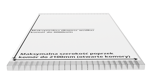 Poliwęglan komorowy 4000x1050, różowy 4 mm na wymiar na Arena.pl