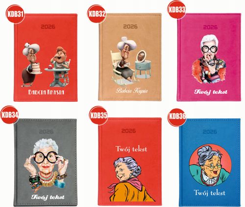 KALENDARZ A5 2026 DZIENNY terminarz Z NADRUKIEM na dzień babci planer na Arena.pl