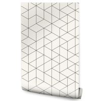 Tapeta Do Salonu SZEŚCIANY Wzór Geometryczny 3D