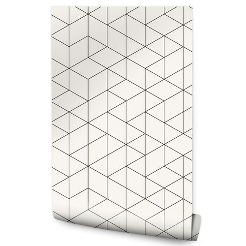 Tapeta Do Salonu SZEŚCIANY Wzór Geometryczny 3D na Arena.pl