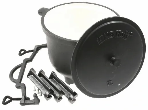 KOCIOŁEK 7 L GARNEK MYŚLIWSKI ŻELIWNY EMALIOWANY zdjęcie 6