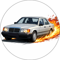 Opłatek na tor Mercedes W 124 Samochód Auto Bryka Fura Urodziny 18 30 40 50