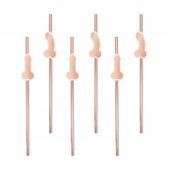 Słomki PENISKI rose gold WIECZÓR PANIEŃSKI 8 szt.