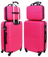 WALIZKA PODRÓŻNA NA KÓŁKACH ZESTAW ŚREDNIA GRAVITT 1203 + KUFEREK