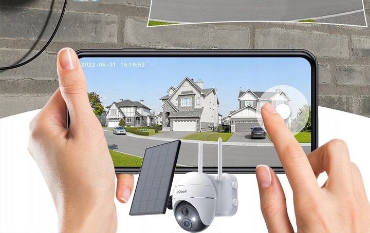 ZEWNĘTRZNA SOLARNA KAMERA OBROTOWA BATERIE WIFI 3MP 64GB Z PANELEM SOLARNYM zdjęcie 8