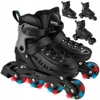 SPOKEY 4w1 Łyżworolki Łyżwy Hokejowe Dziecięce Regulowane Kółka LED