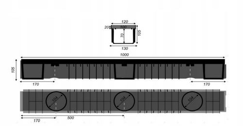 ODWODNIENIE LINIOWE GARAŻU B125 12,5 tony KORYTKO GRUBY RUSZT H105 na Arena.pl