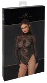 noir handmade body collar xl z koronką i stojką, czarny