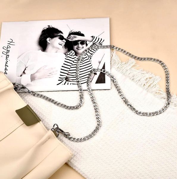 Pasek Do Torebki Torby Łańcuch Długi Srebrny Gruby zdjęcie 13