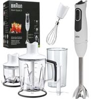Blender ręczny Braun MQ3145 750W biały Kruszenie lodu + Blender kielichowy