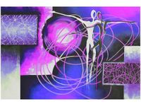 60X40CM BEZKRESNE UCZUCIA FIOLECIE OBRAZ