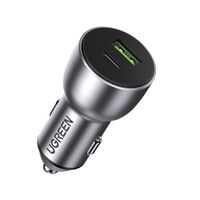 ładowarka samochodowa usb i usb-c qc 3.0 pd 36w 3a szary