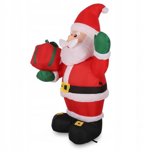 MIKOŁAJ DMUCHANY LED PODŚWIETLANY ŚWIECĄCY XXL 135 CM DEKORACJA ŚWIĄTECZNA na Arena.pl