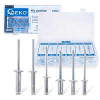 GEKO Nity aluminiowe zrywalne 450 szt zestaw 6 rozmiarów G03623