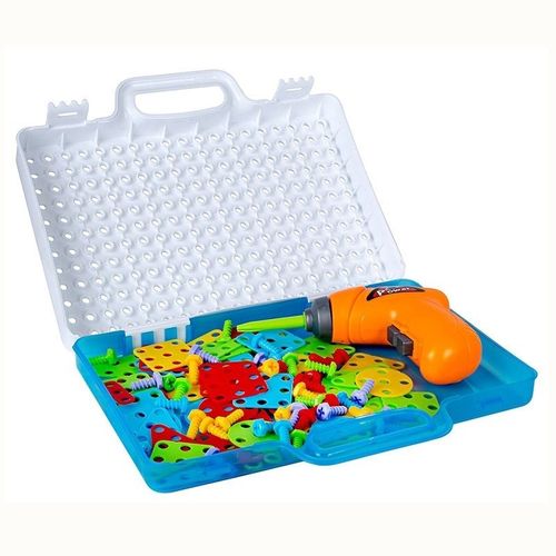 Puzzle Klocki w walizce + wkrętarka 151 el. na Arena.pl