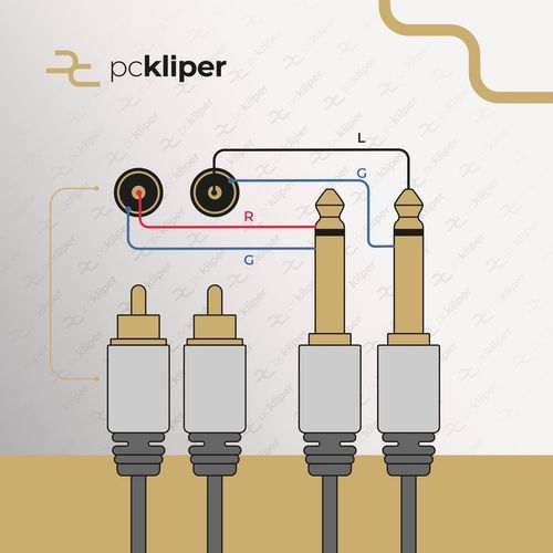 KABEL 2x JACK 6,3 MONO 2X RCA VITALCO MK50 3m na Arena.pl