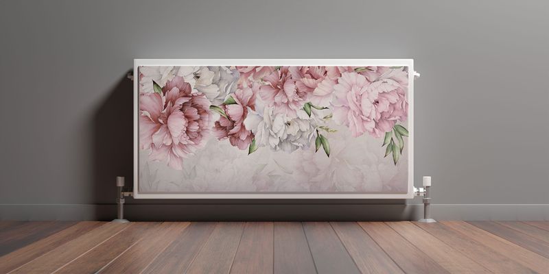 Mata MAGNETYCZNA Grzejnika PIWONIE Kwiaty Natura 80cm x 60cm zdjęcie 3