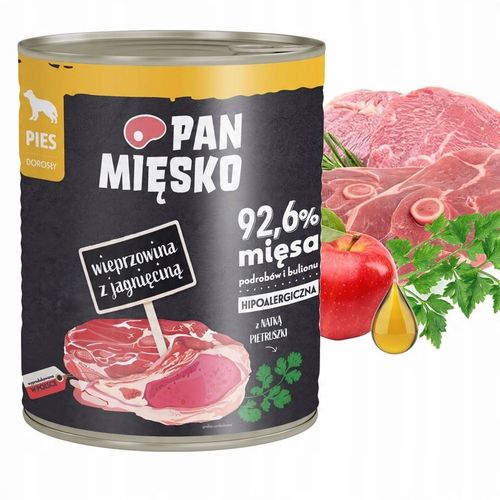 PAN MIĘSKO Karma mokra dla psa Mix Smaków 12x 800g Pełnoporcjowa bezzbożowa na Arena.pl