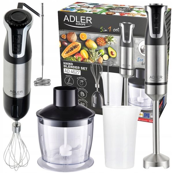 BLENDER RĘCZNY MIKSER 20 PRĘDKOŚCI TURBO 1800W ROZDRABNIACZ LODU SPIENIACZ zdjęcie 9