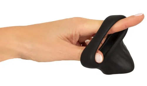 erecto liquid silicone - pierścień z anatomicznym stretcherem, czarny na Arena.pl