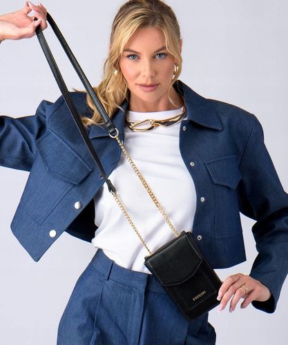 Mini Mała Torebka Damska Listonoszka Z Łańcuszkiem PUCCINI Czarna BML059T-1 na Arena.pl