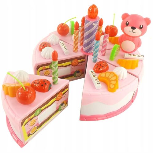 Tort urodzinowy do krojenia na rzepy 80 elementów WD-T58R na Arena.pl