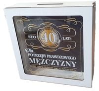 skarbonka z okienkiem 40-stka kolor whisky 3301-wy40