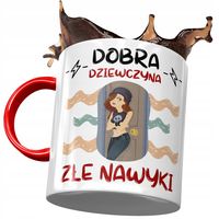 Kubek Czerwony Śmieszny Dobra Dziewczyna Prezent Z Nadrukiem Ze Zdjęciem