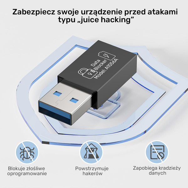 Unitek Adapter blokujący dane USB-A zdjęcie 3