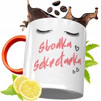 Kubek Pomarańczowy Dla Sekretarki Prezent Z Nadrukiem Ze Zdjęciem