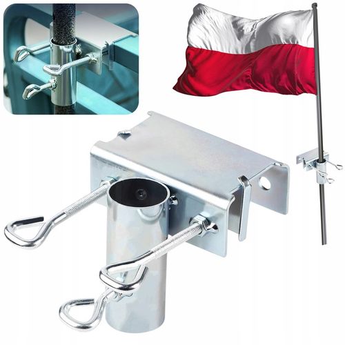 Uchwyt na FLAGĘ Parasol na balkon BEZ WIERCENIA do Poręczy Do Barierki na Arena.pl