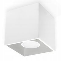 Lampa oprawa sufitowa punktowa biała kwadratowa 10 cm spot GU10 Sollux