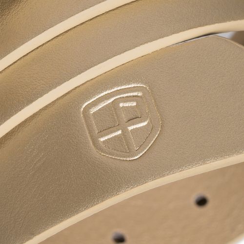 beżowy pasek damski ze skóry ekologicznej ze srebrną, peterson 105 na Arena.pl